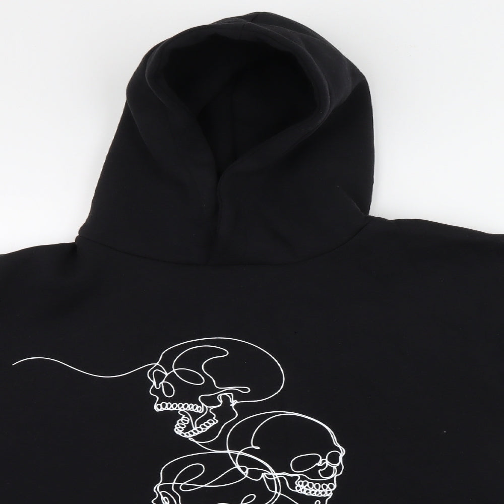 Boohoo Mens Black   Pullover Hoodie Size M