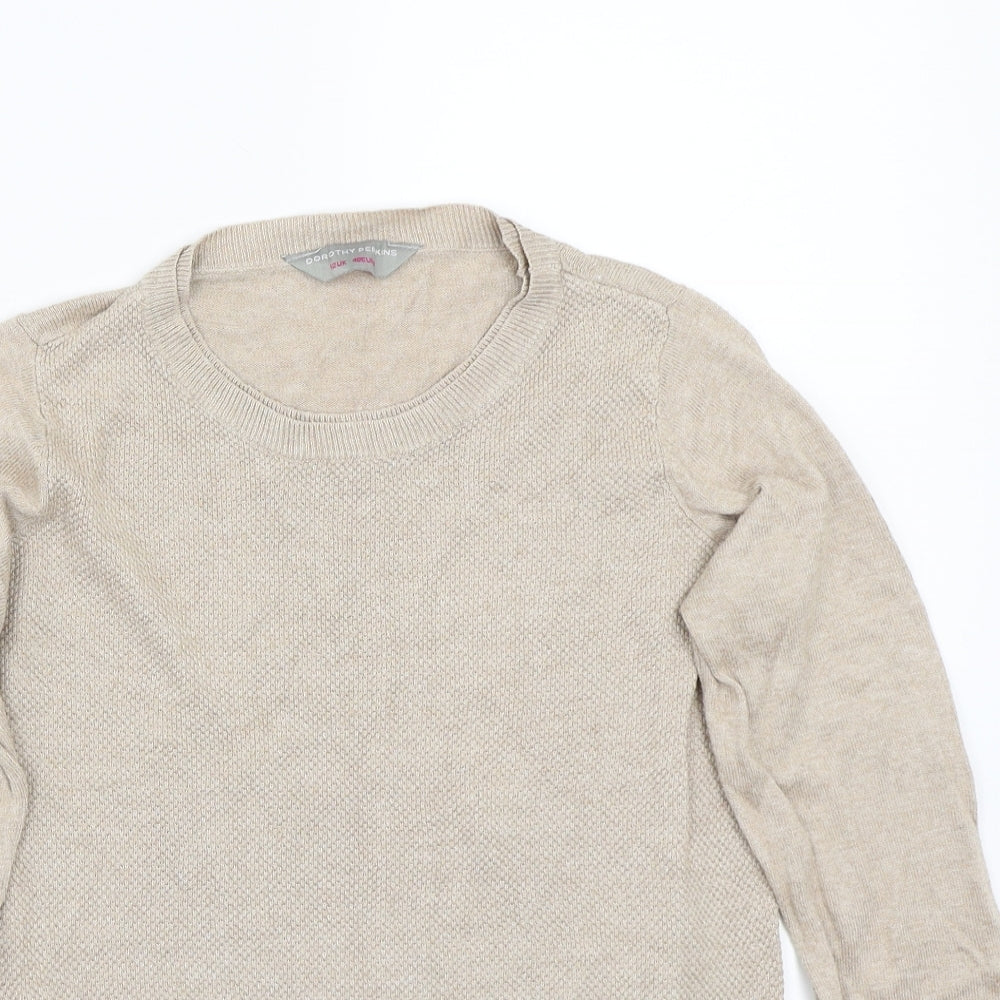 Dorothy Perkins Womens Beige   Pullover Jumper Size 12