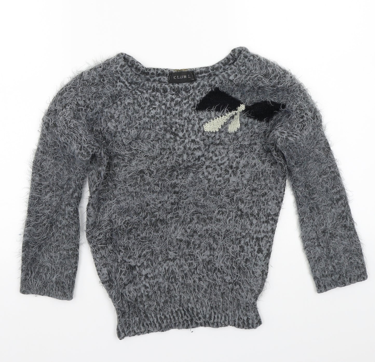 Club L Womens Grey   Pullover Jumper Size S