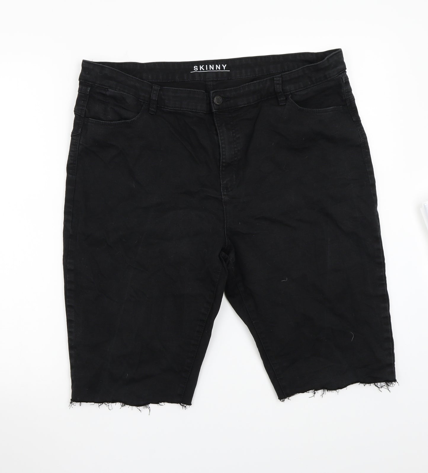 Marks and Spencer Womens Black   Cut-Off Shorts Size 20