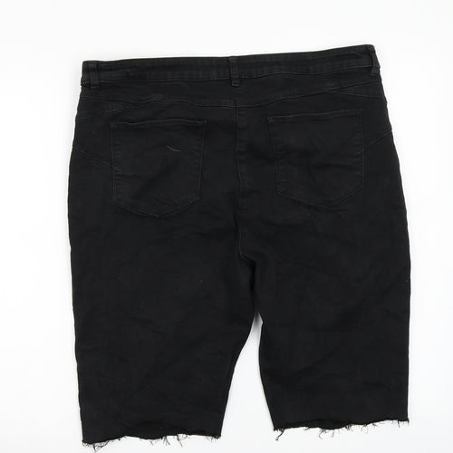 Marks and Spencer Womens Black   Cut-Off Shorts Size 20
