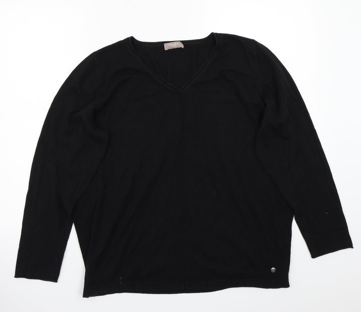 Triangle Womens Black Pullover Jumper Size M