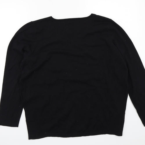 Triangle Womens Black   Pullover Jumper Size M