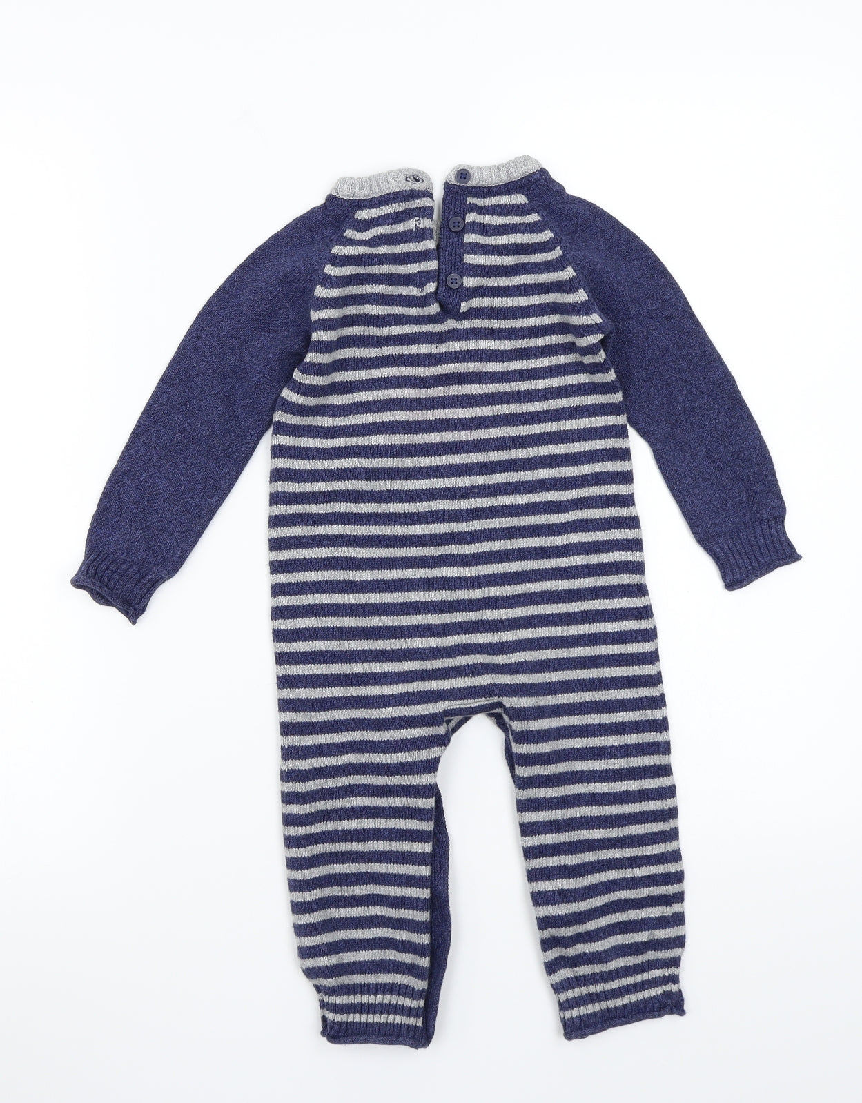 TU Baby Blue Striped  Babygrow One-Piece Size 12-18 Months