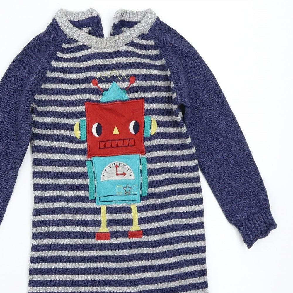 TU Baby Blue Striped  Babygrow One-Piece Size 12-18 Months
