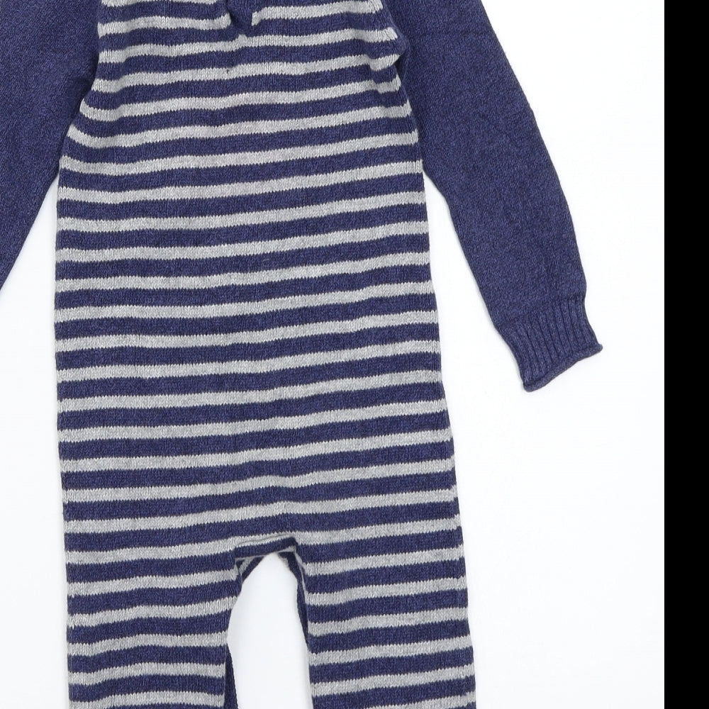 TU Baby Blue Striped  Babygrow One-Piece Size 12-18 Months