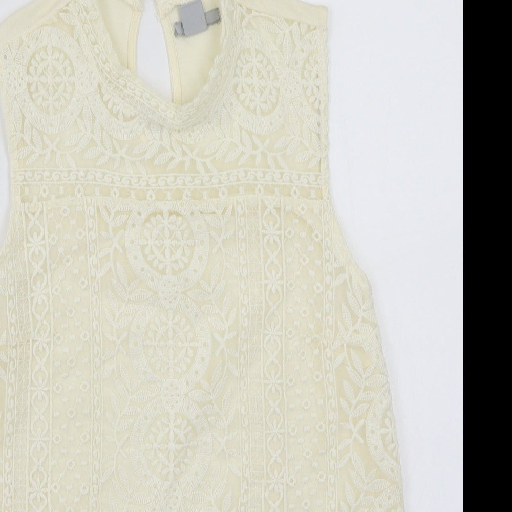 H&M Womens Beige   Basic T-Shirt Size S