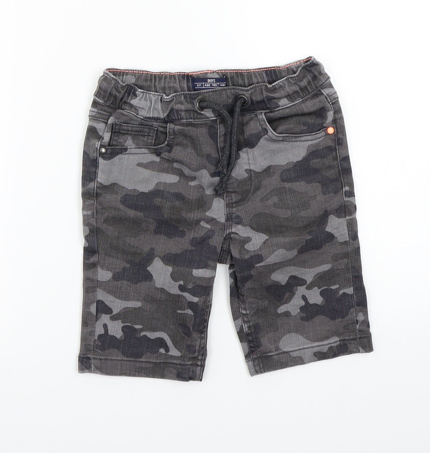 NEXT Boys Grey Camouflage  Bermuda Shorts Size 7 Years