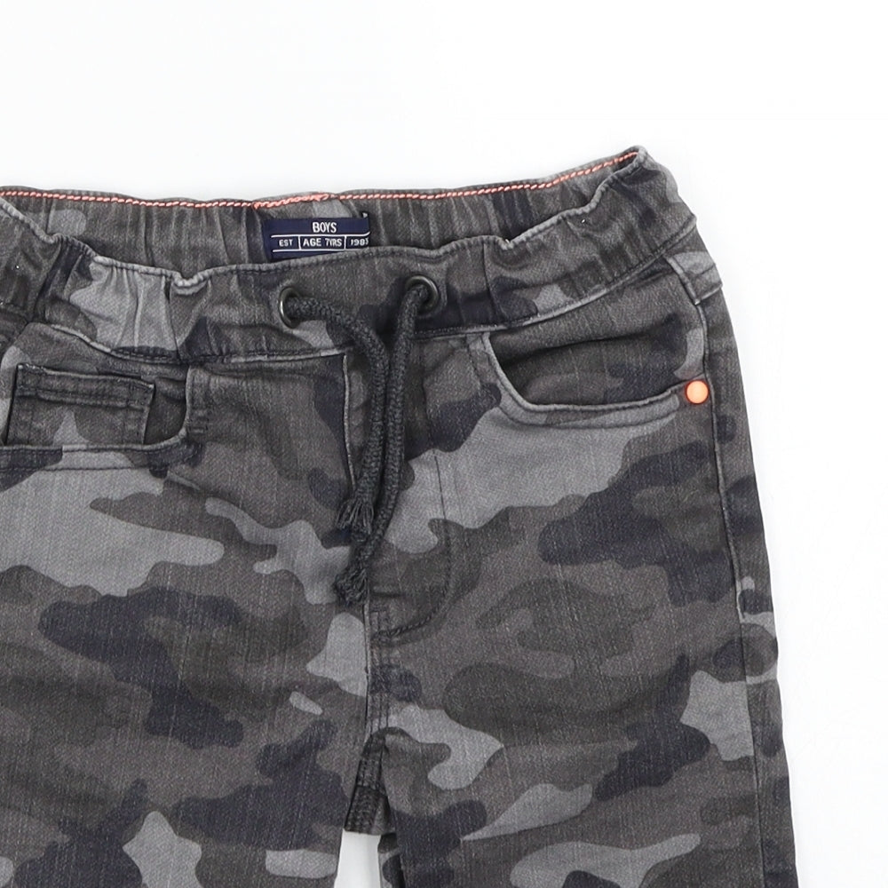 NEXT Boys Grey Camouflage  Bermuda Shorts Size 7 Years