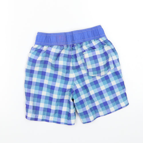 Primark Boys Blue Check  Bermuda Shorts Size 5 Years
