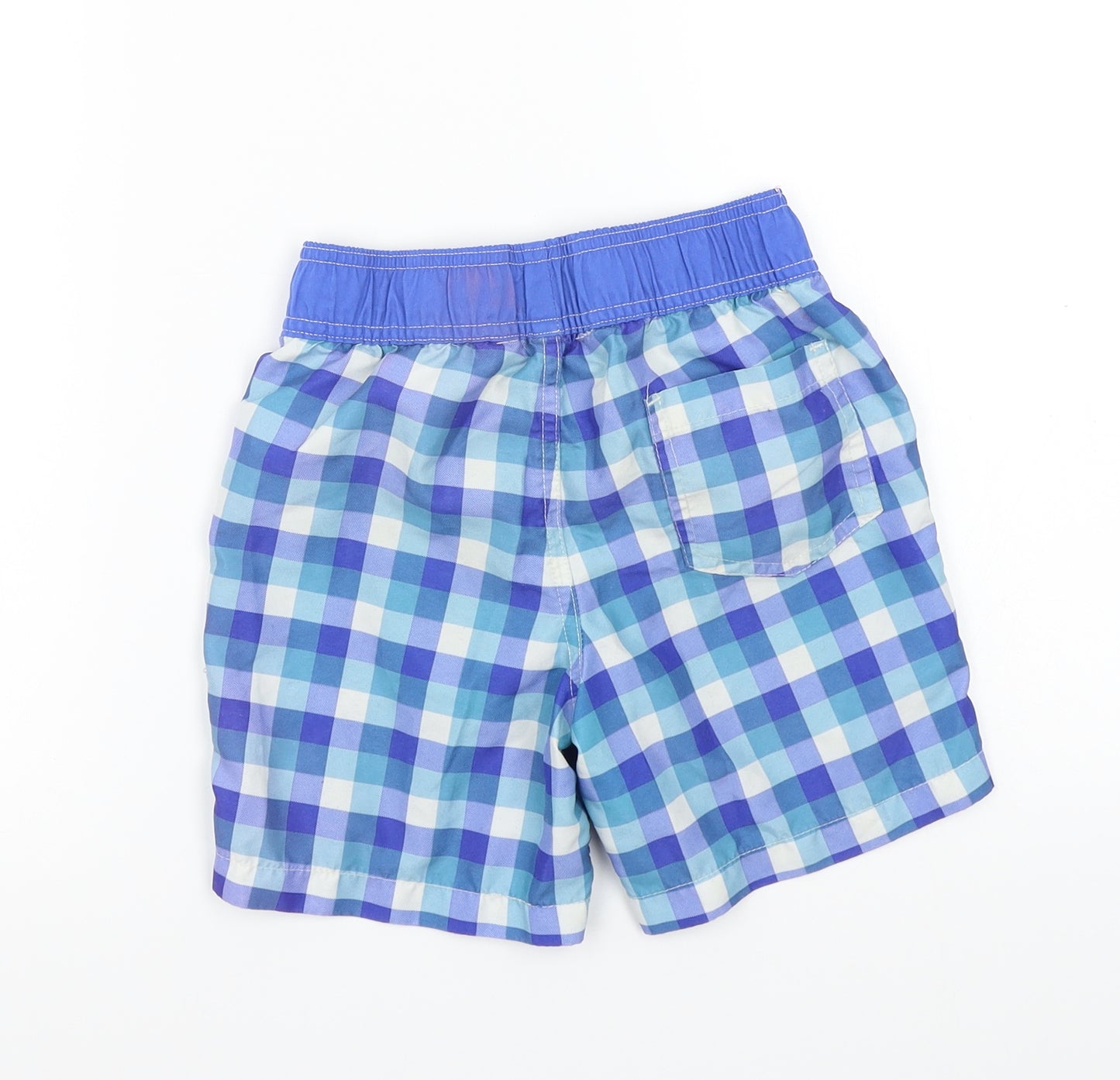 Primark Boys Blue Check  Bermuda Shorts Size 5 Years