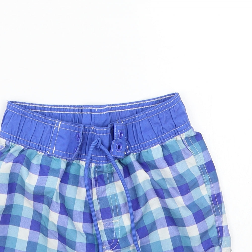 Primark Boys Blue Check  Bermuda Shorts Size 5 Years