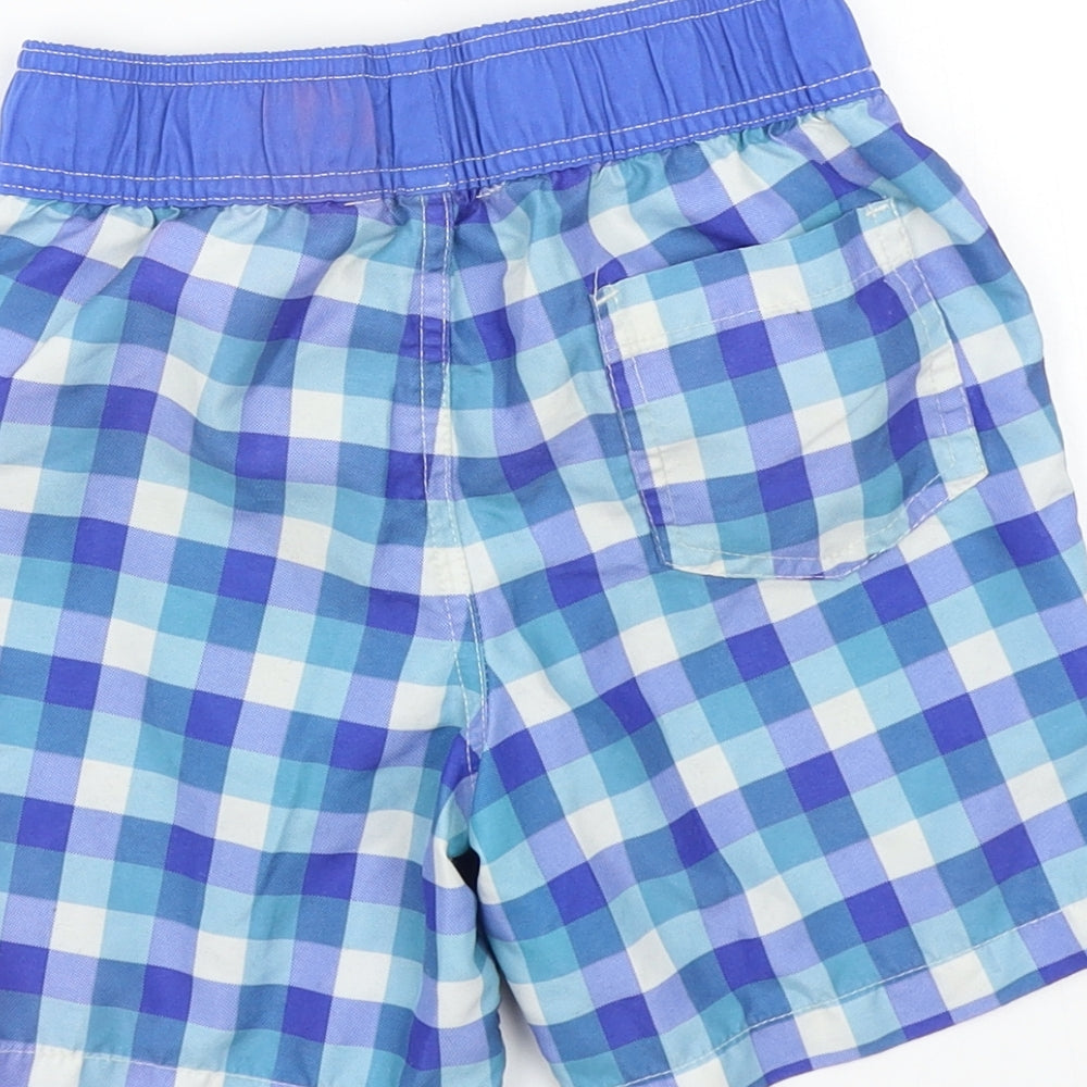 Primark Boys Blue Check  Bermuda Shorts Size 5 Years
