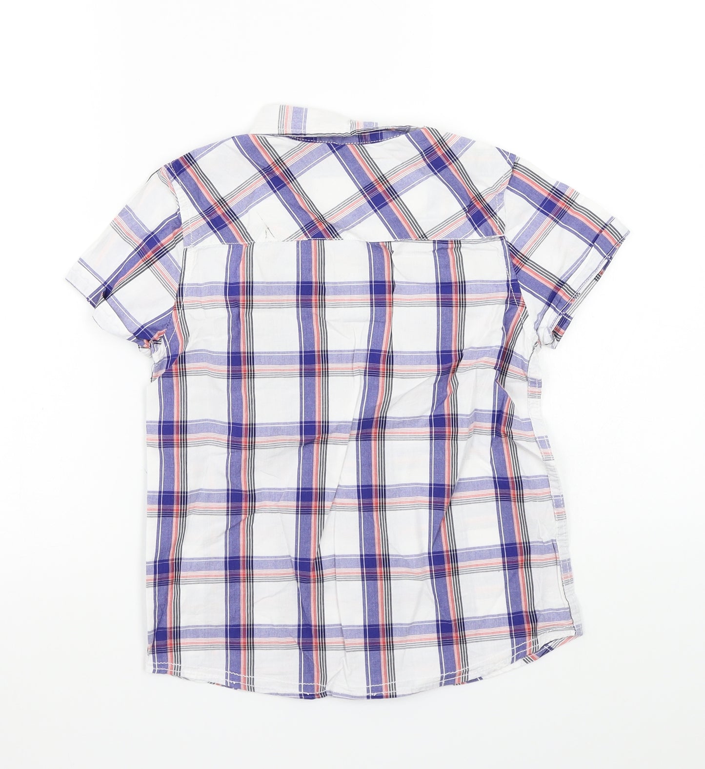 TU Boys White Check  Basic Button-Up Size 7 Years