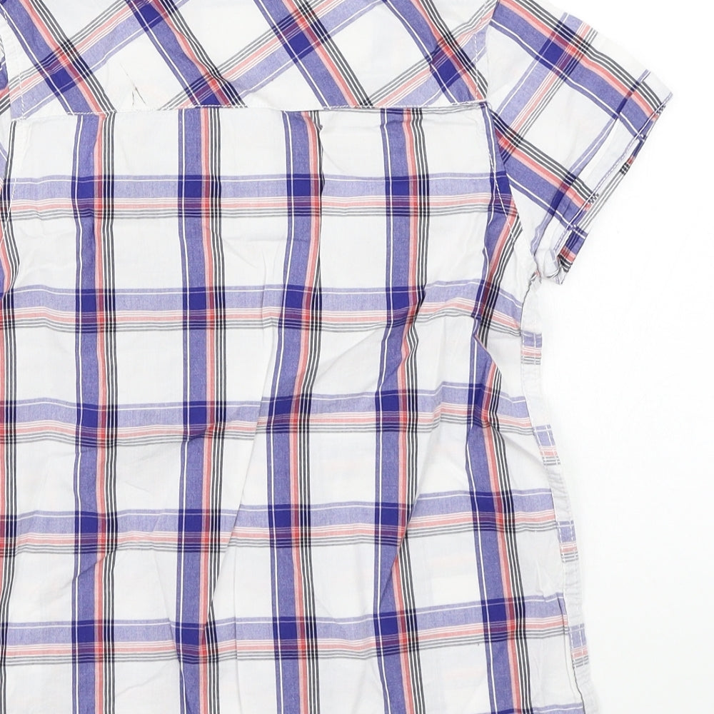 TU Boys White Check  Basic Button-Up Size 7 Years