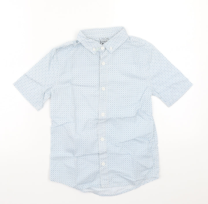 F&F Girls Blue Basic Button-Up Size 7-8 Years