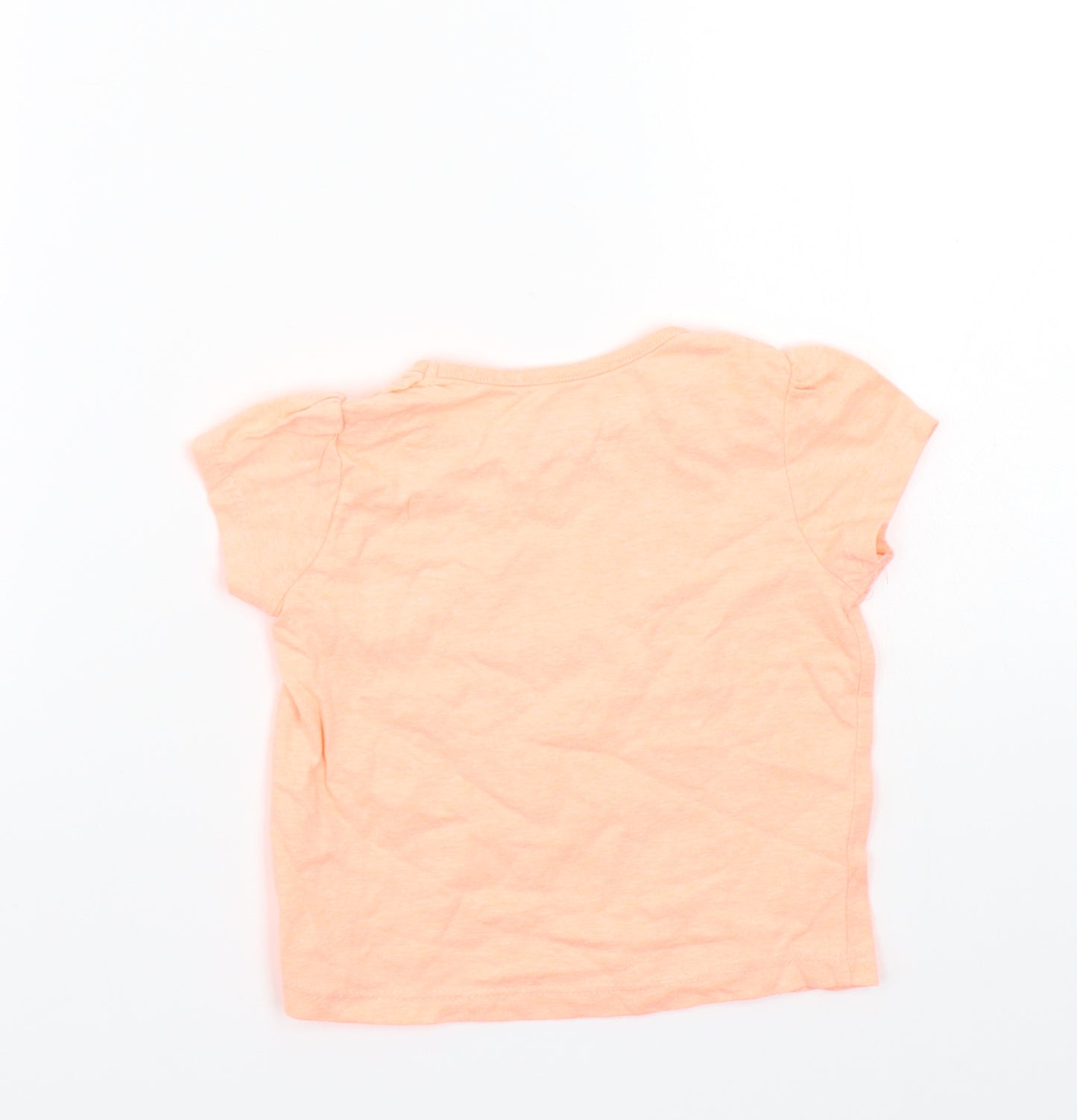 Young Dimension Girls Orange   Basic T-Shirt Size 9-12 Months
