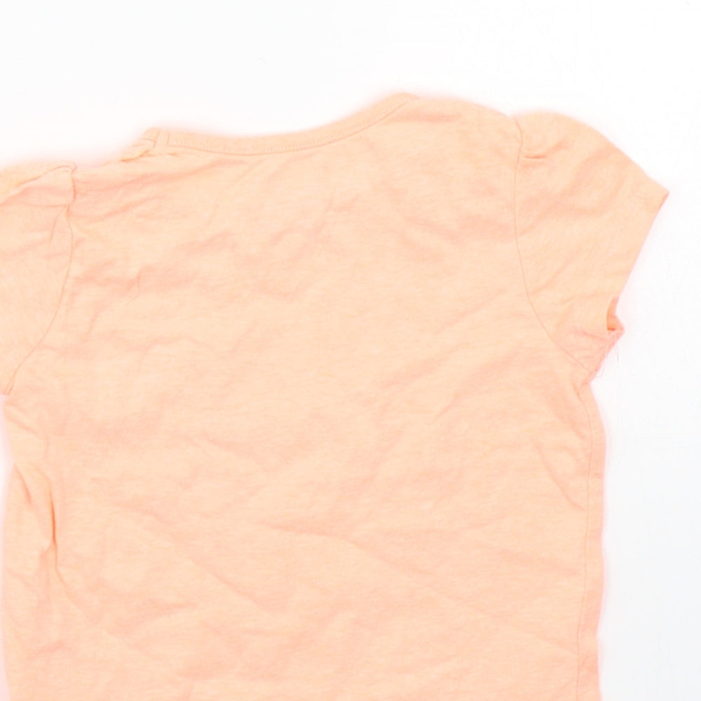 Young Dimension Girls Orange   Basic T-Shirt Size 9-12 Months