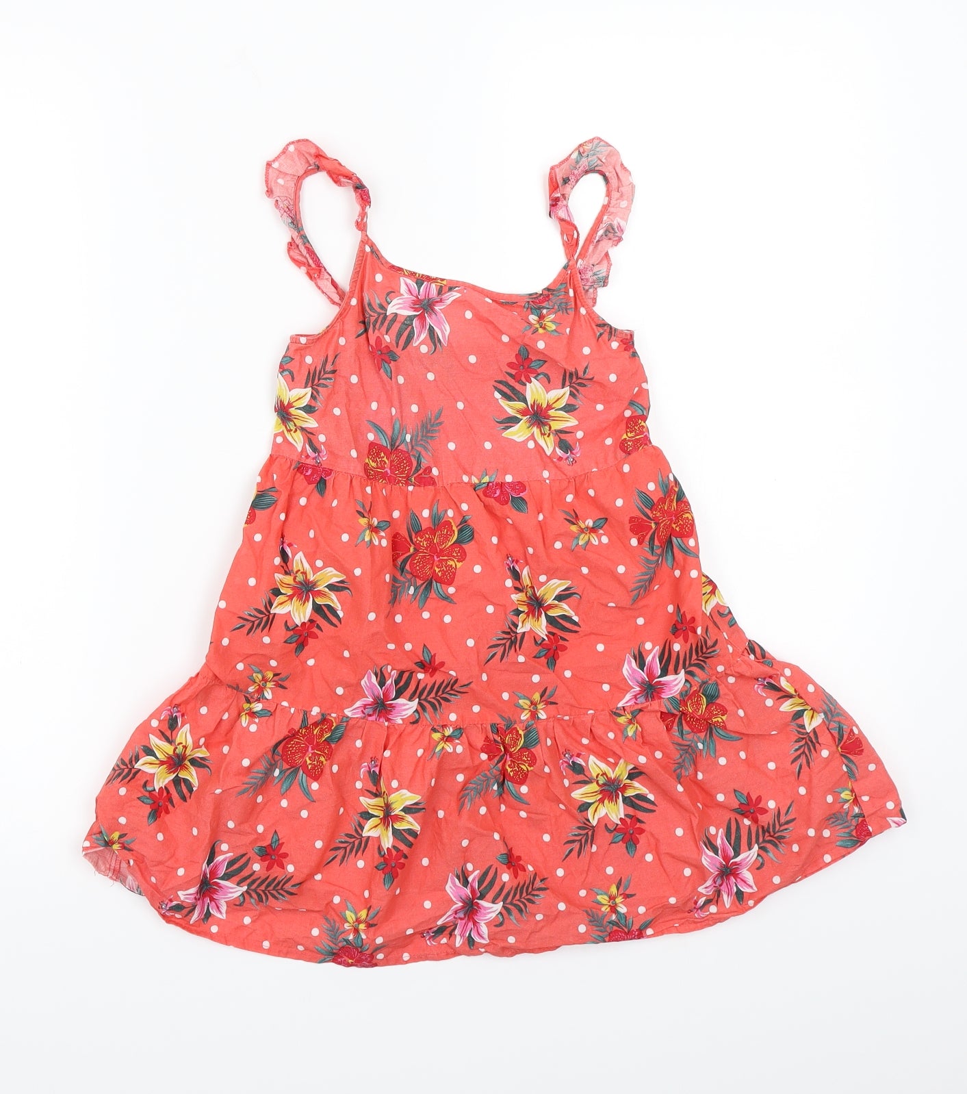 Primark Girls Pink Floral  A-Line  Size 5-6 Years