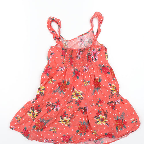 Primark Girls Pink Floral  A-Line  Size 5-6 Years