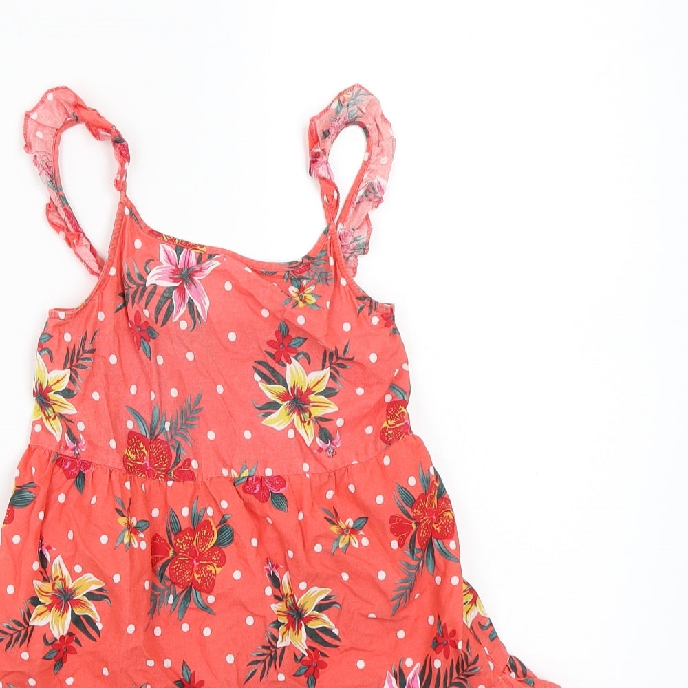 Primark Girls Pink Floral  A-Line  Size 5-6 Years