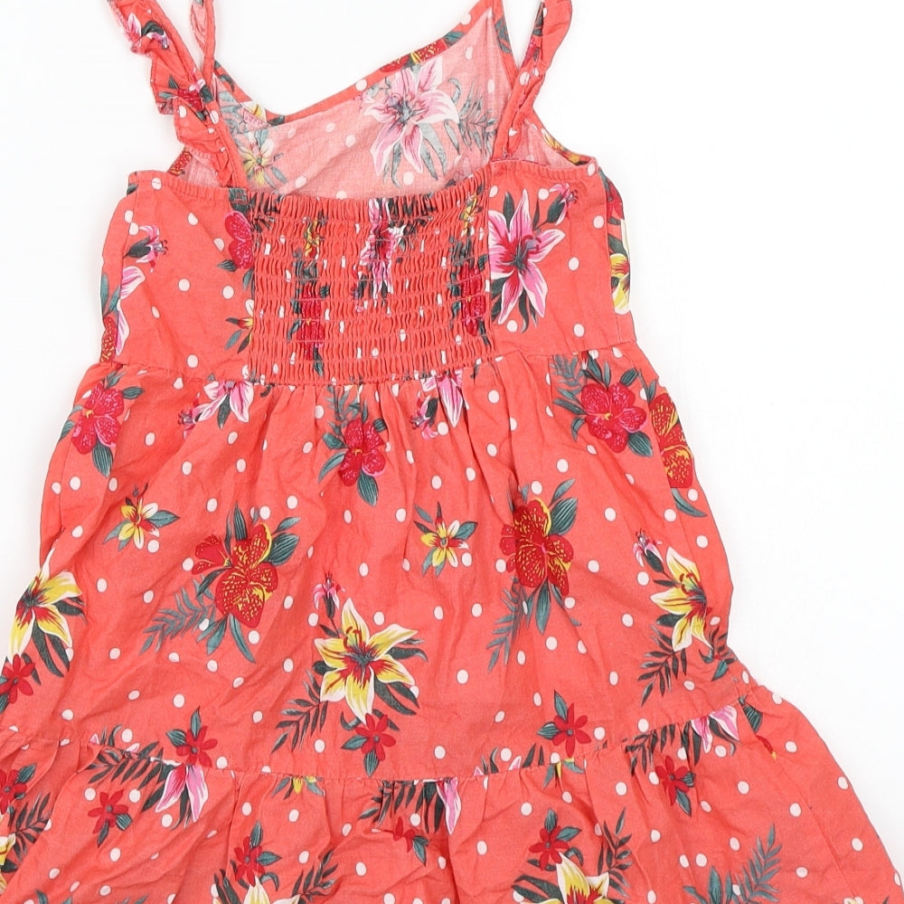 Primark Girls Pink Floral  A-Line  Size 5-6 Years