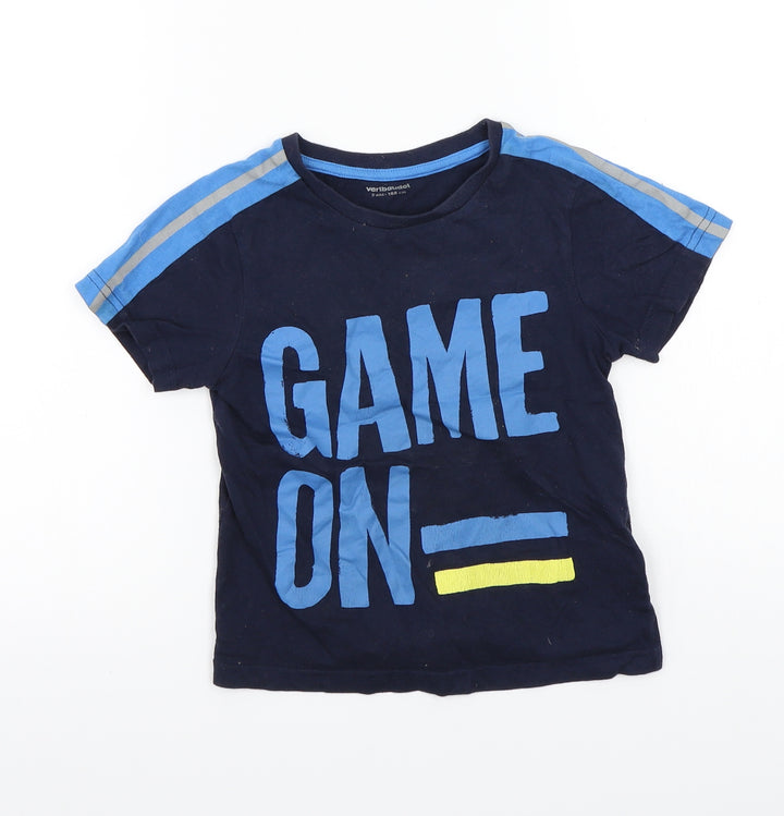 Vertbaudet Boys Blue Basic T-Shirt Size 5 Years