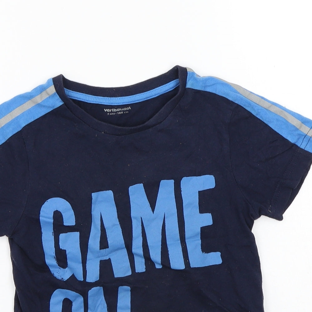 Vertbaudet Boys Blue   Basic T-Shirt Size 5 Years