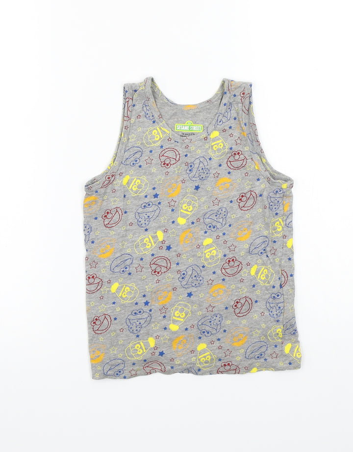 Sesame Street Boys Grey Basic Tank Size 5 Years