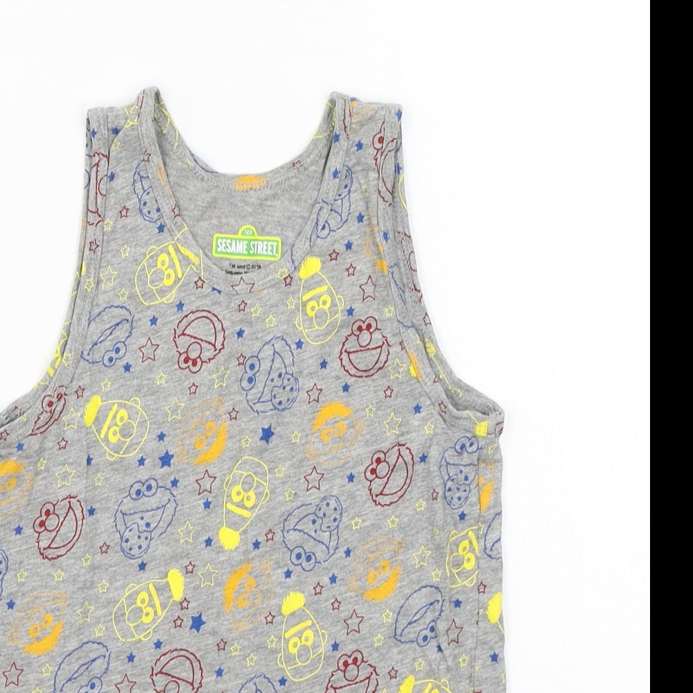 Sesame Street Boys Grey   Basic Tank Size 5 Years