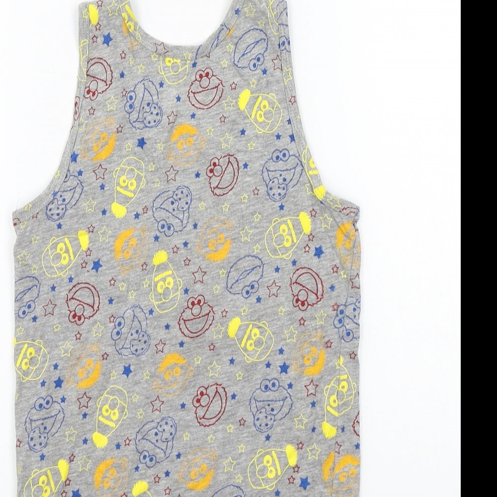 Sesame Street Boys Grey   Basic Tank Size 5 Years