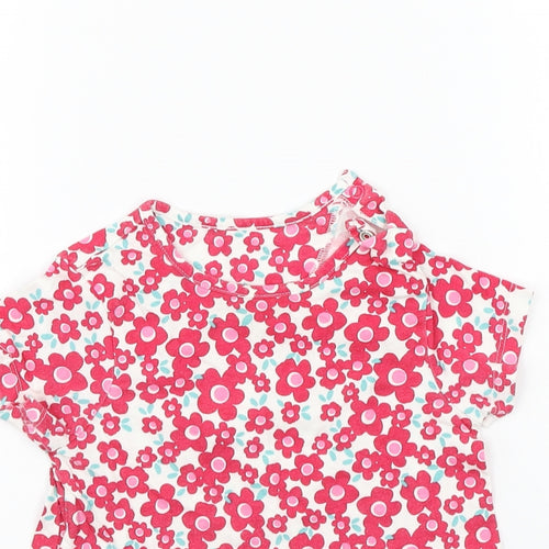 Mothercare Baby Pink Floral  Basic Polo Size 18-24 Months