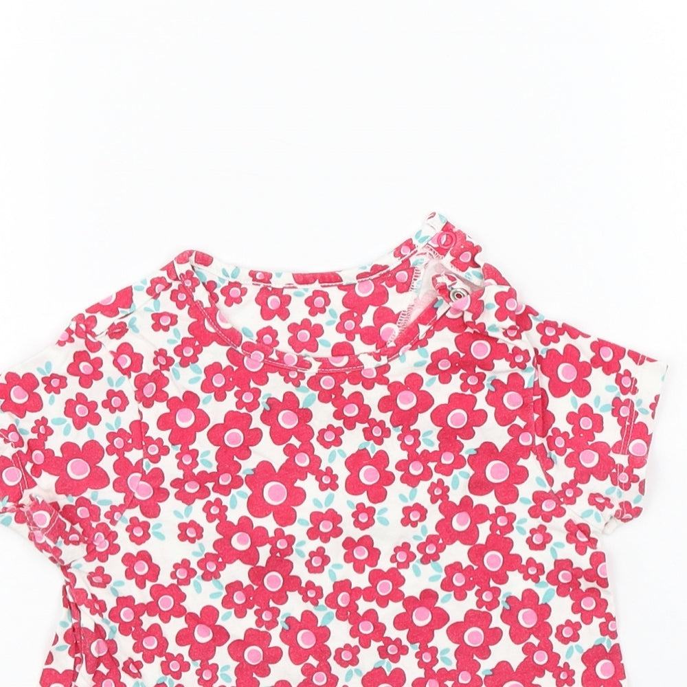 Mothercare Baby Pink Floral  Basic Polo Size 18-24 Months
