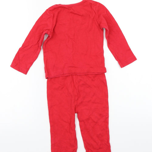 George Girls Red   Babydoll Pyjama Set Size 12-18 Months  - set