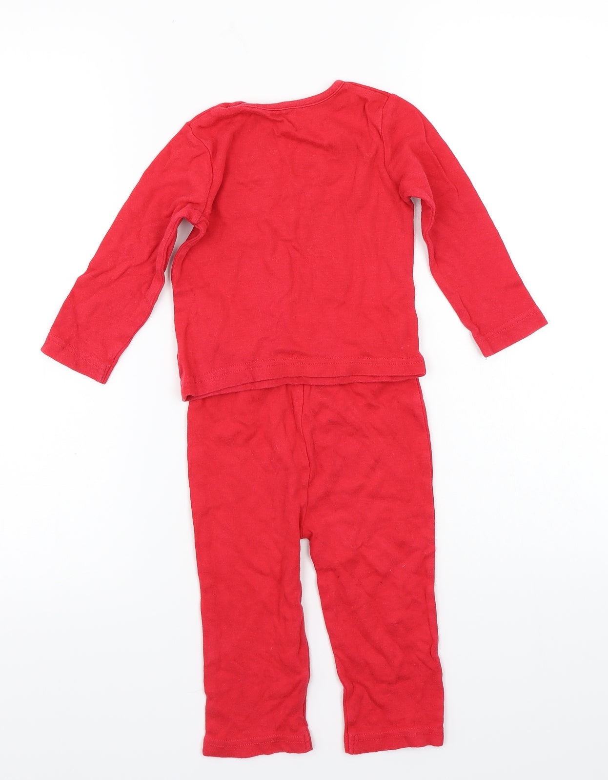 George Girls Red   Babydoll Pyjama Set Size 12-18 Months  - set