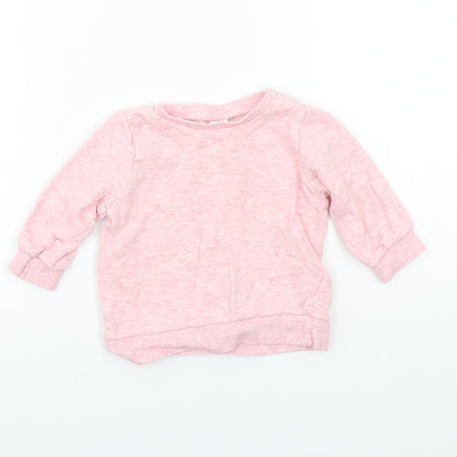 H&M Girls Pink   Pullover Jumper Size 3-6 Months