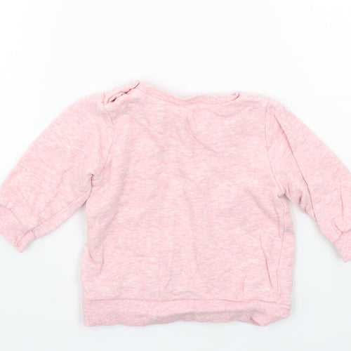 H&M Girls Pink   Pullover Jumper Size 3-6 Months
