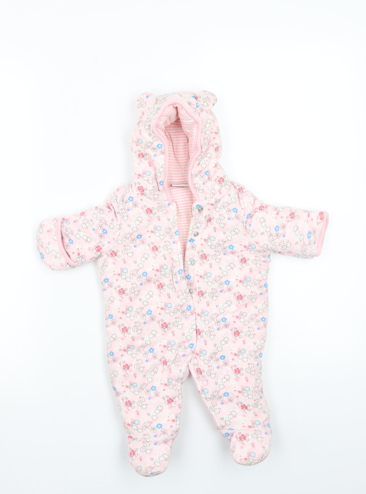 Mini Club Girls Pink Floral  Babygrow One-Piece Size Newborn