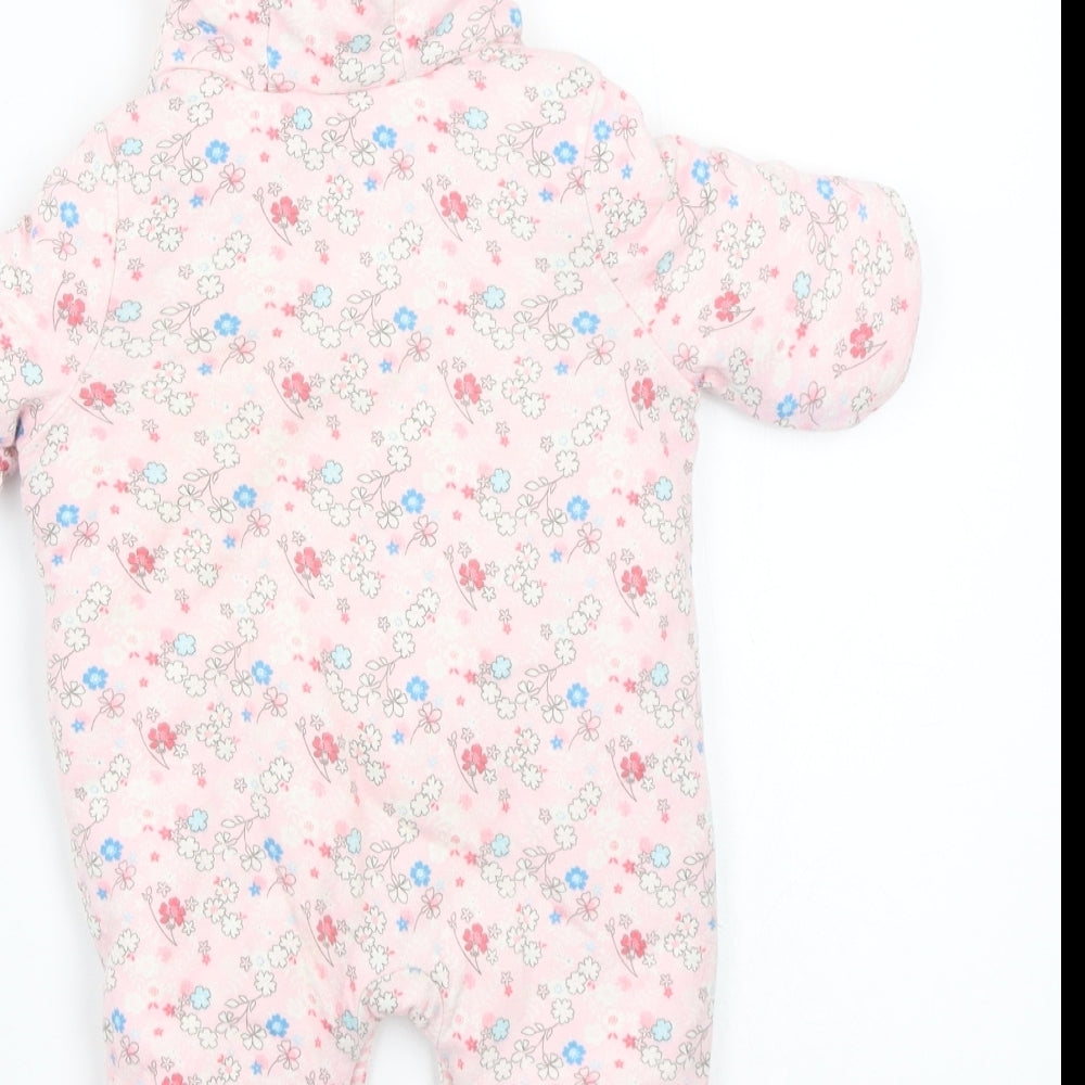 Mini Club Girls Pink Floral  Babygrow One-Piece Size Newborn