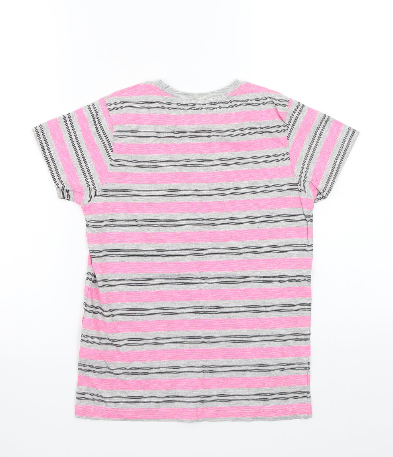 Urban Debt Boys Grey Striped  Basic T-Shirt Size 9 Years