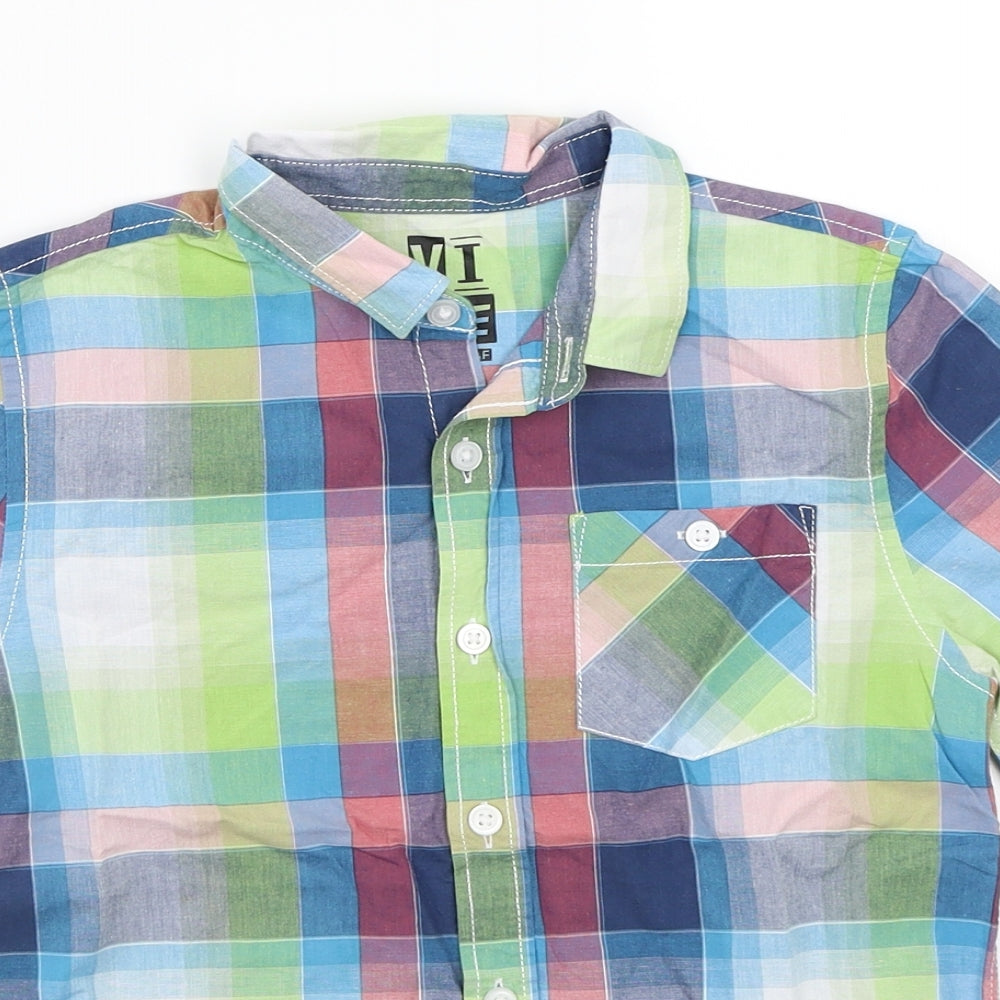 F&F Boys Blue Camouflage Canvas Basic Button-Up Size 8-9 Years