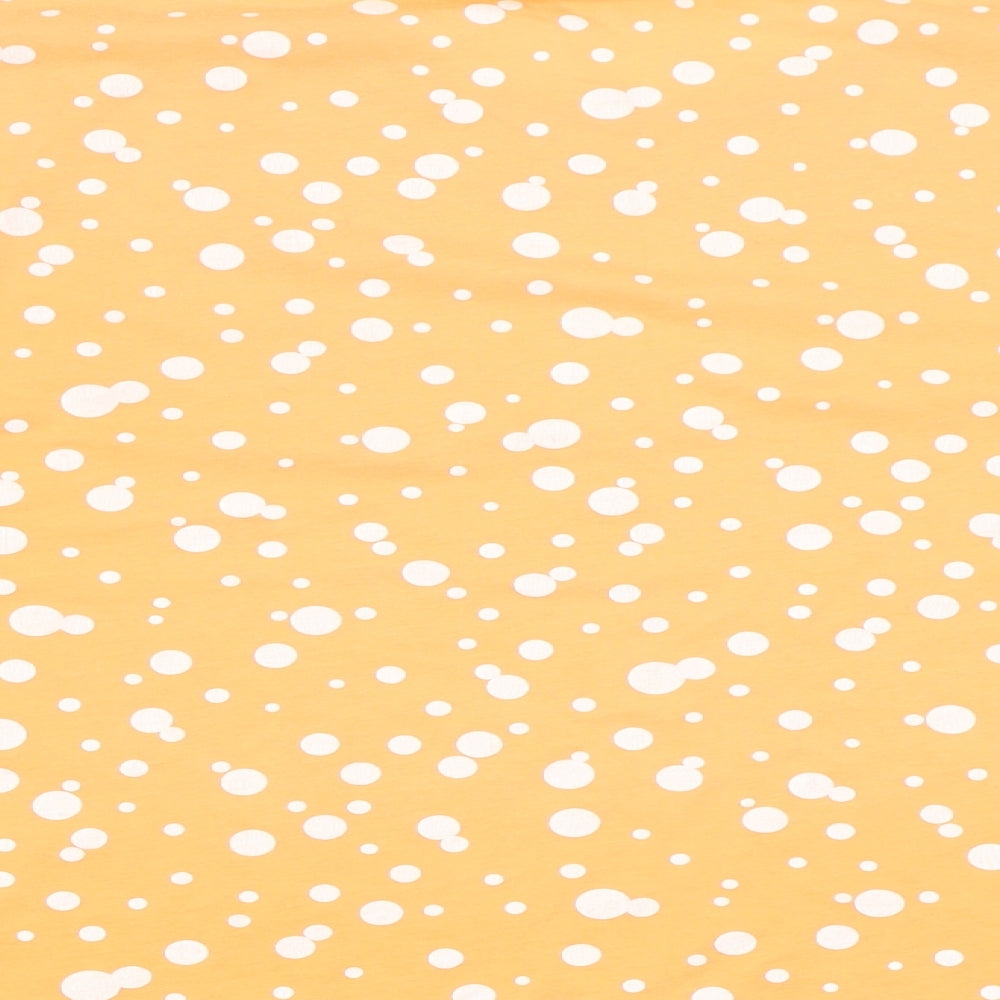 Sandpiper Womens Orange Polka Dot  Basic T-Shirt Size M