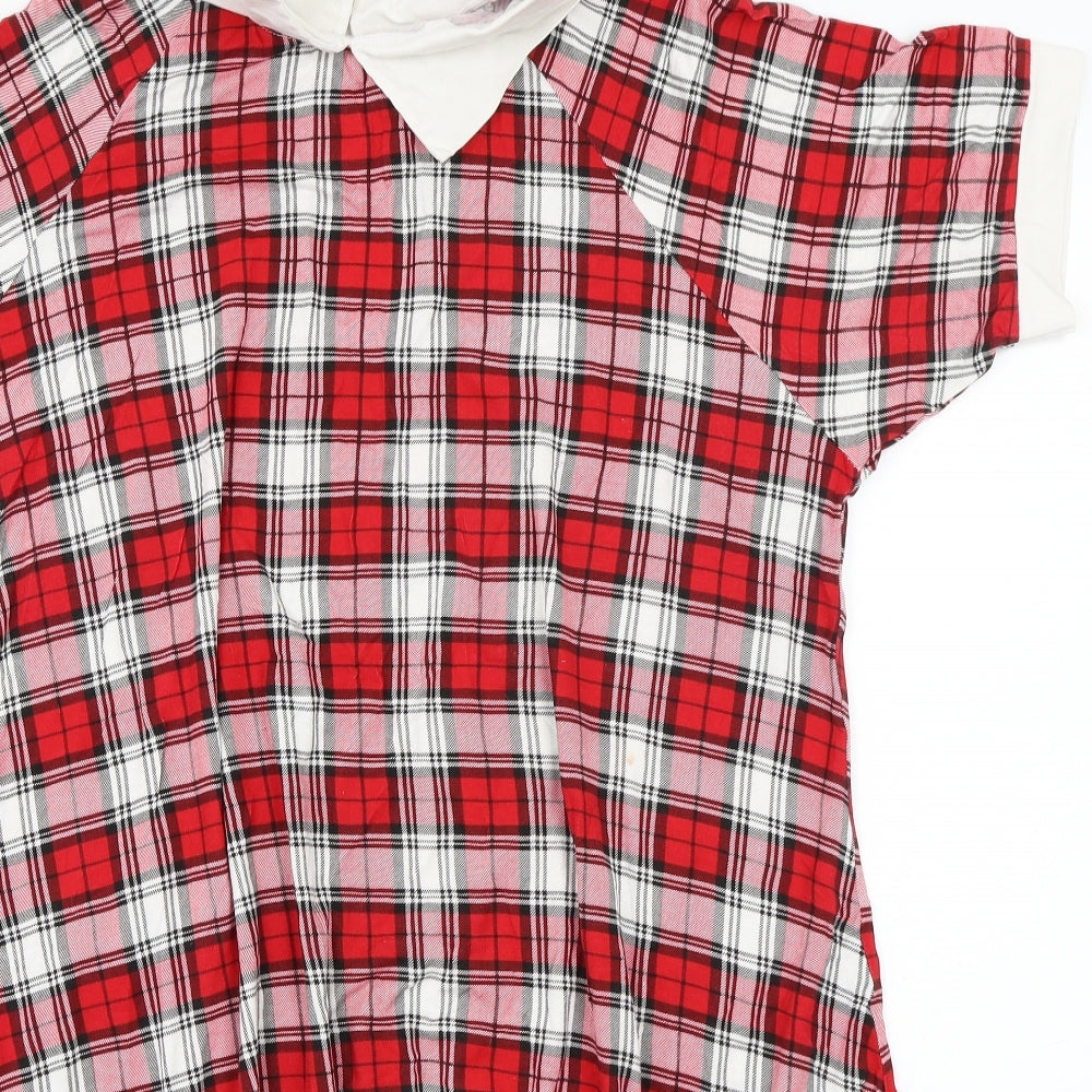 AX Paris Womens Red Check  A-Line  Size 18