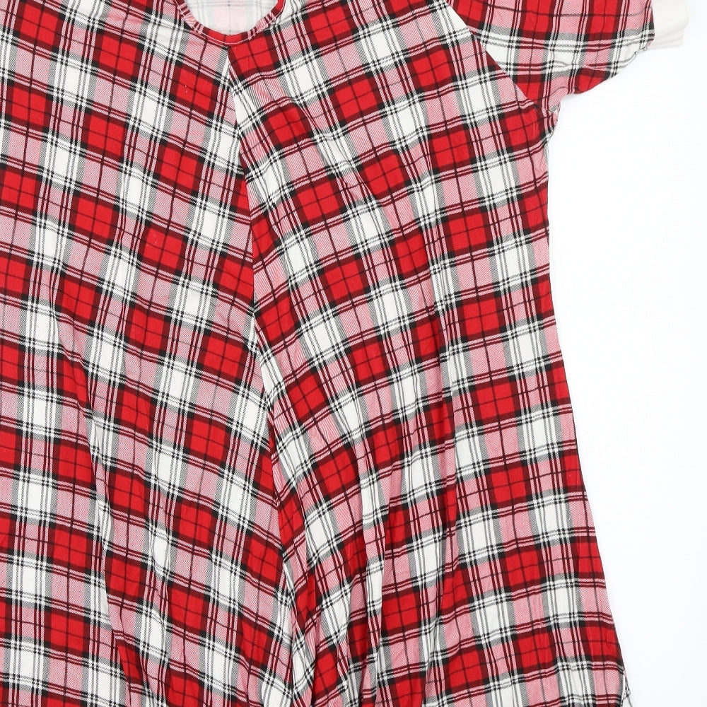 AX Paris Womens Red Check  A-Line  Size 18