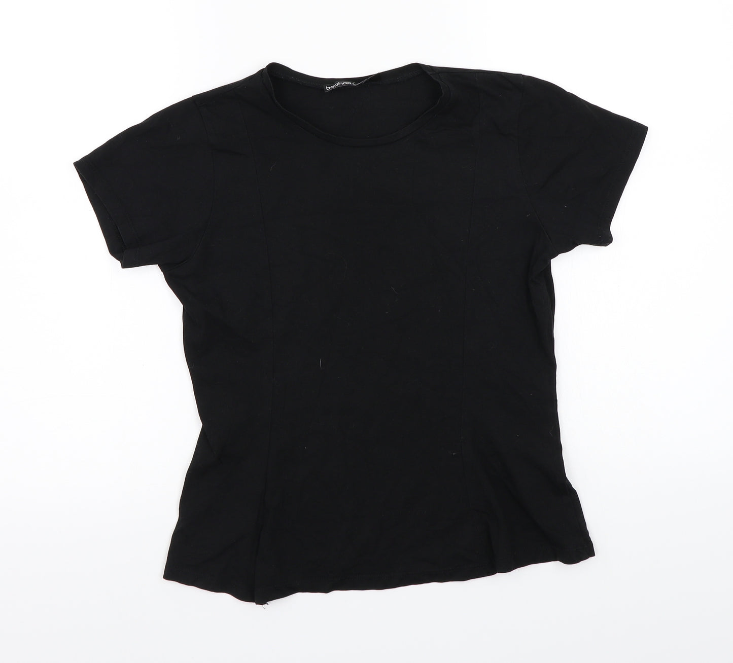 Boohoo Womens Black   Basic T-Shirt Size 10