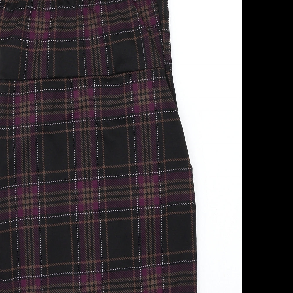 Select Womens Black Check  A-Line  Size 10