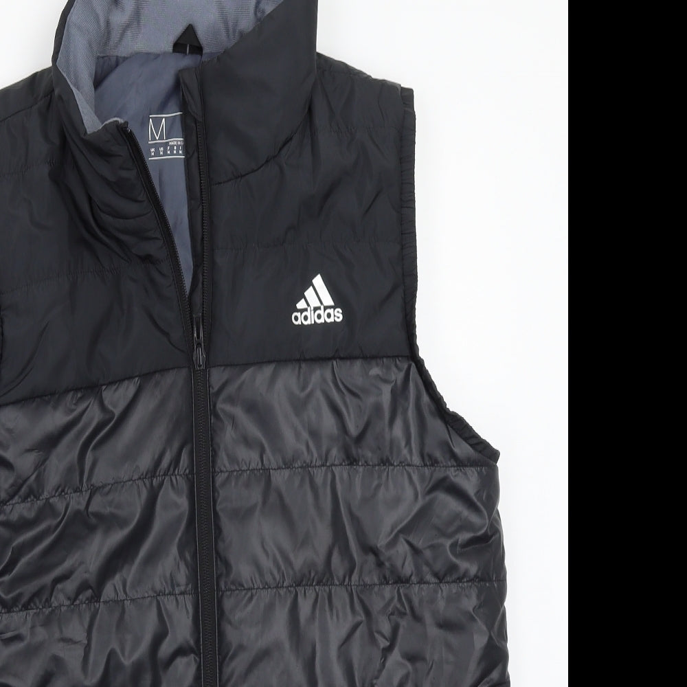 adidas Mens Black   Gilet Coat Size M