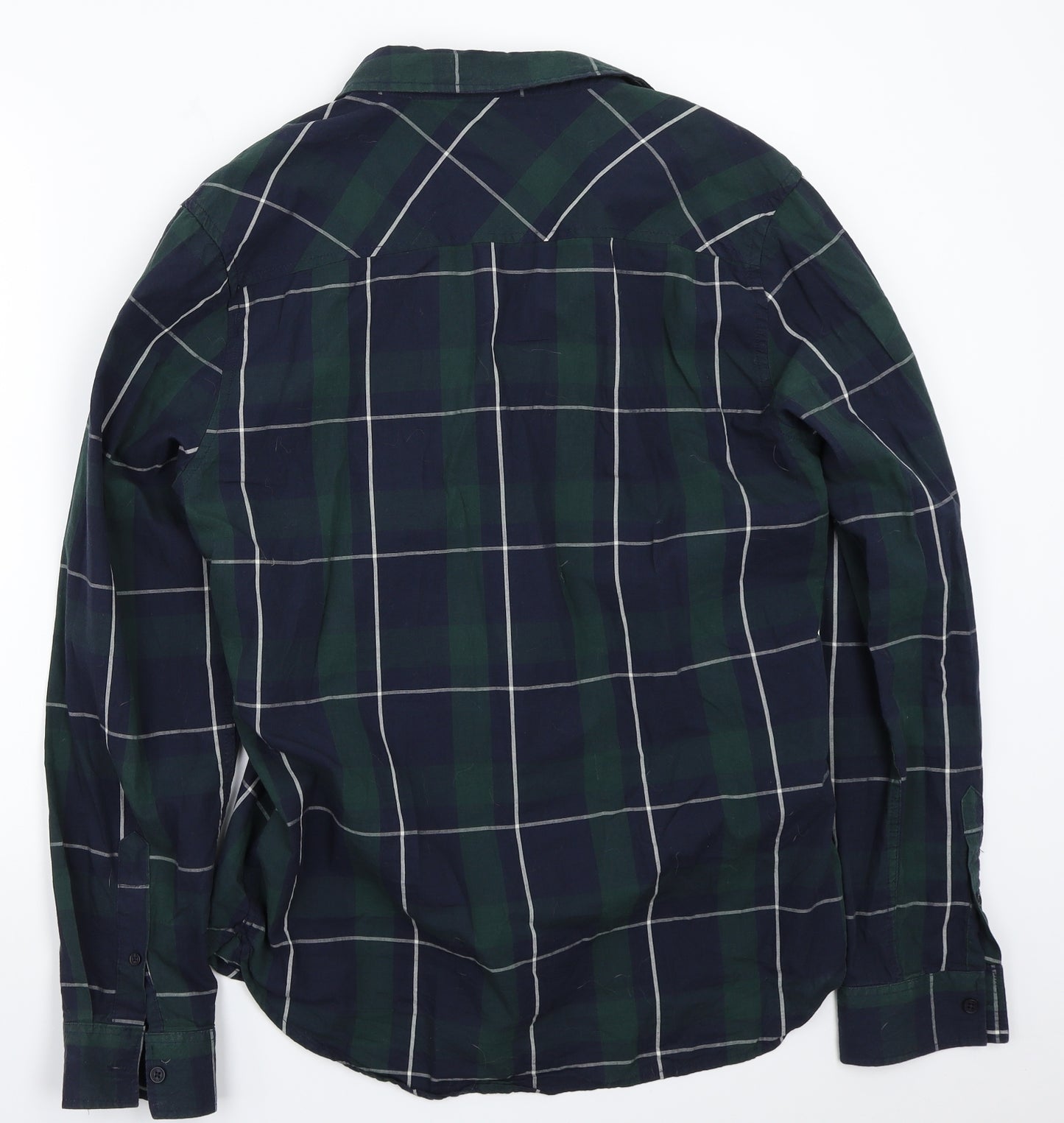 Firetrap Mens Green Check   Button-Up Size L