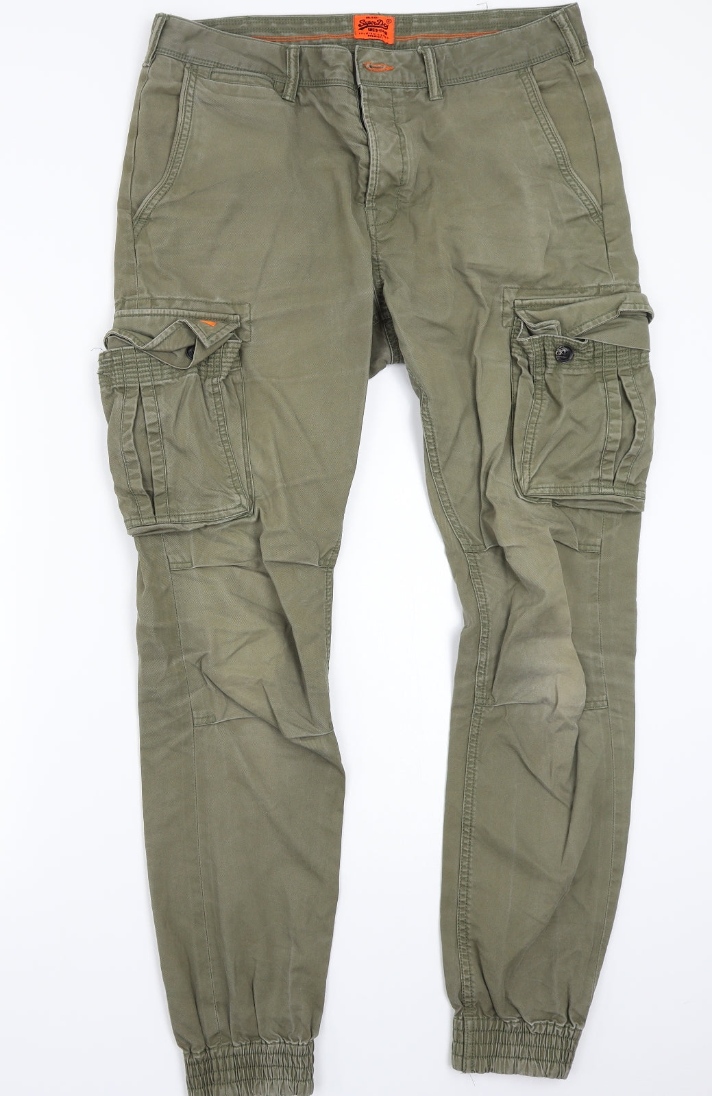Superdry Mens Green   Cargo Trousers Size L L29 in