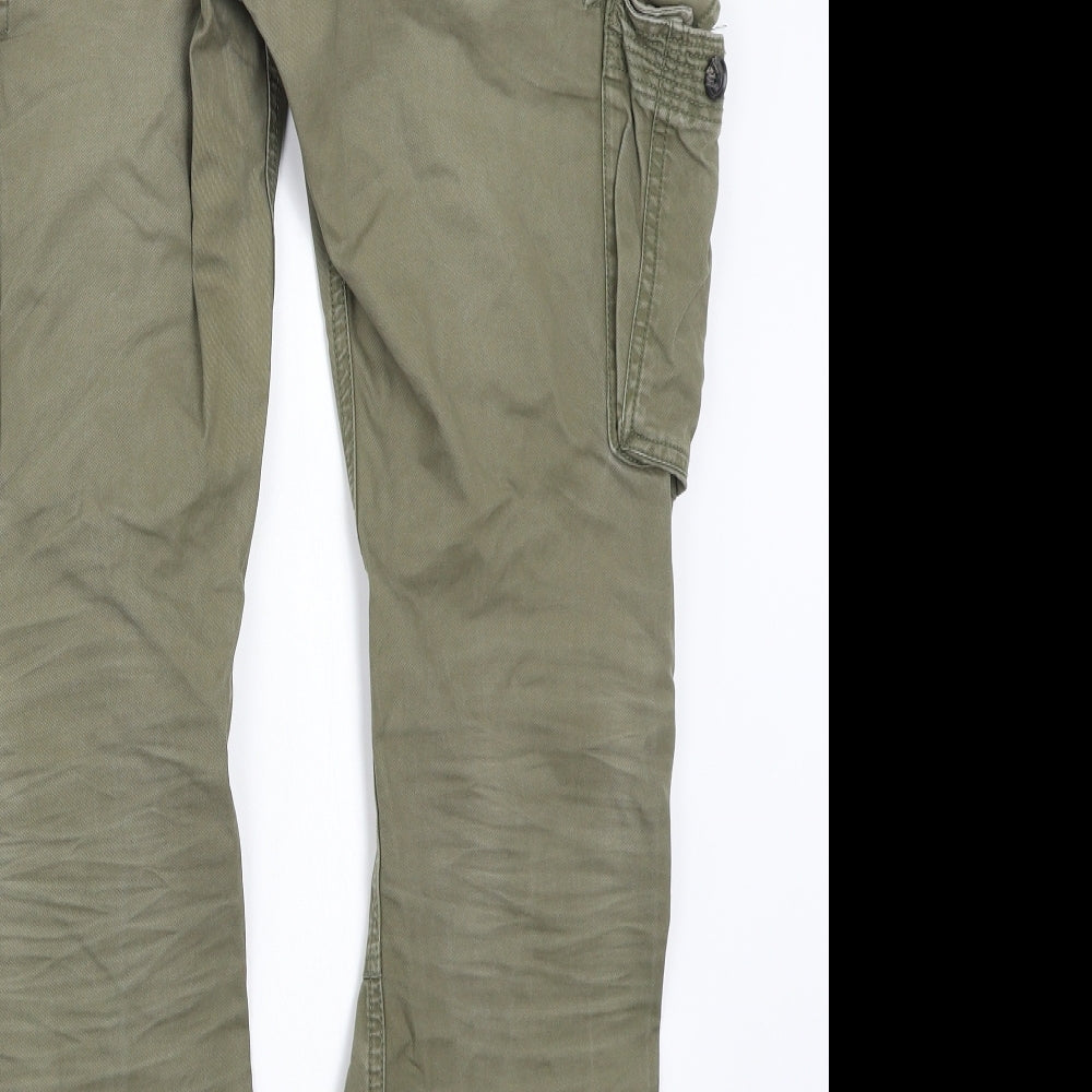 Superdry Mens Green   Cargo Trousers Size L L29 in